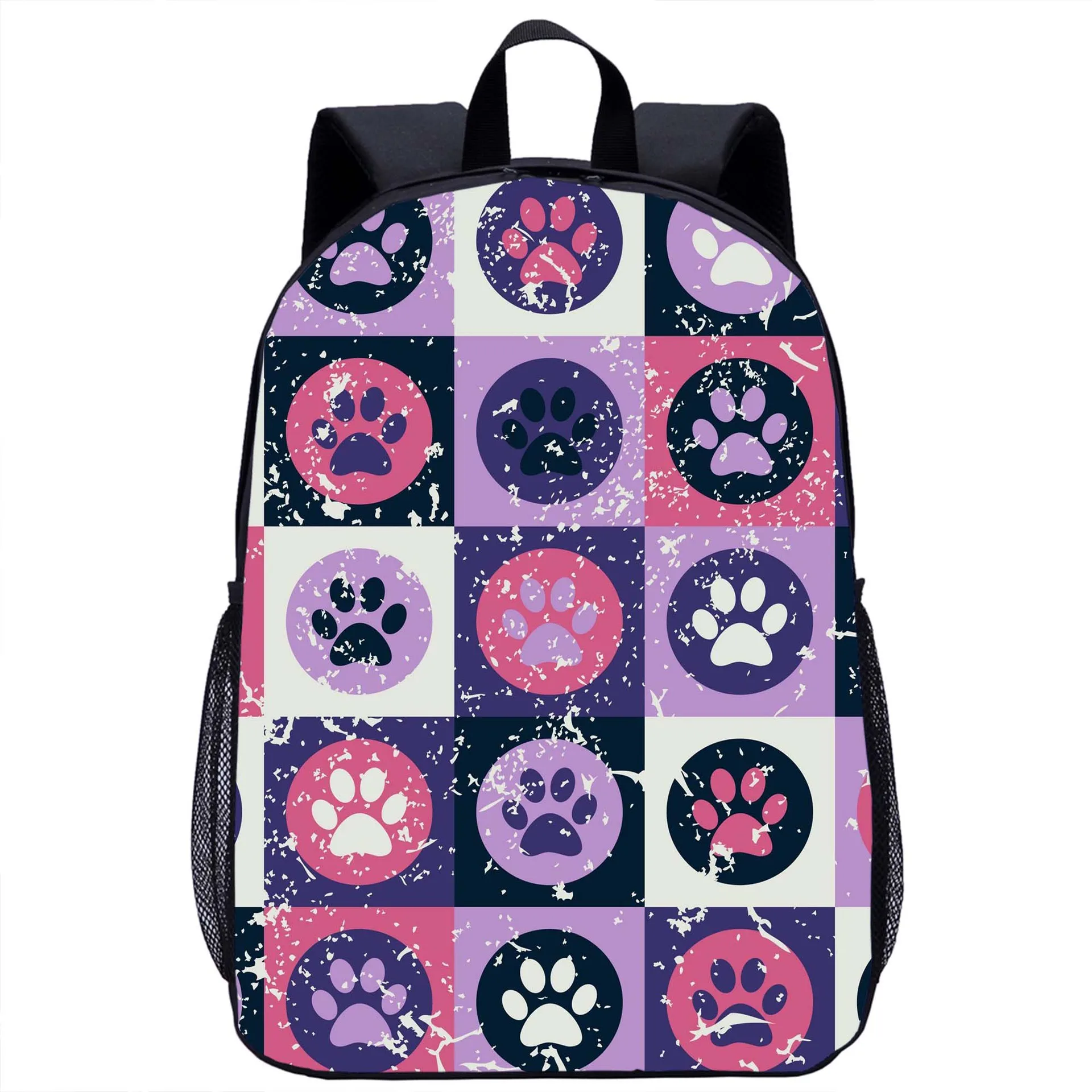 Colourful Cute Dog Paws Print Backpack for Kids Teens Adults Student School Bags Women Men Travel Backpack Laptop Rucksack