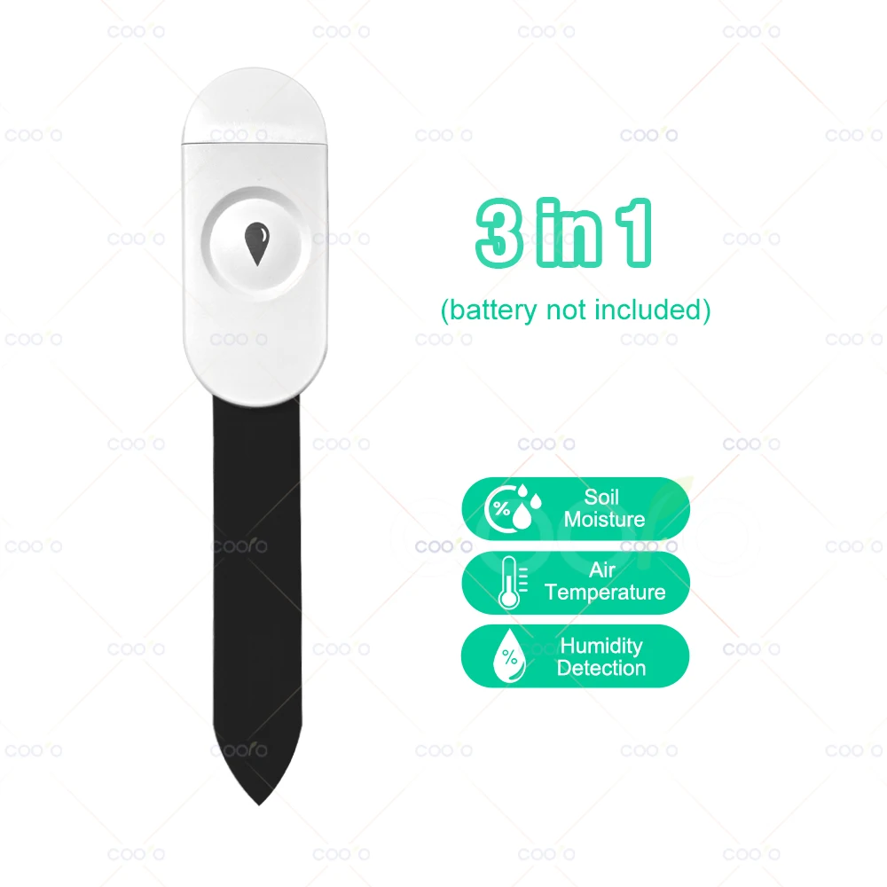 coolo Tuya Smart ZigBee Bodenfeuchtigkeitssensor Temperatur- und Feuchtigkeitsmesser Thermo-Hygrometer Gartenautomatisierung Bewässerungsdetektor 3