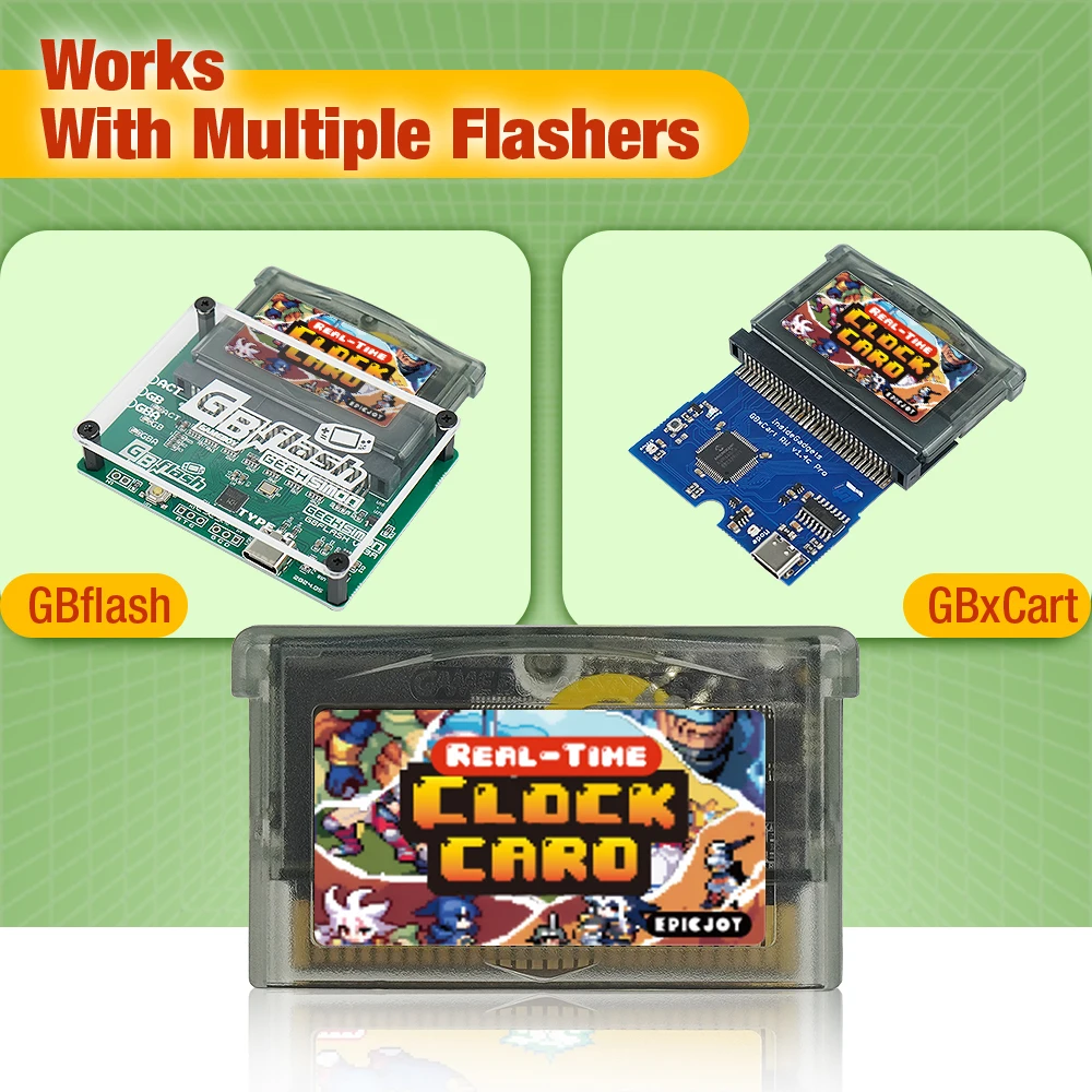 Newest Rewritable Flash Card 32MB Storage 1Mb Flash Solar with RTC Function for GBA/GBSP/GBPlayer/DS Series