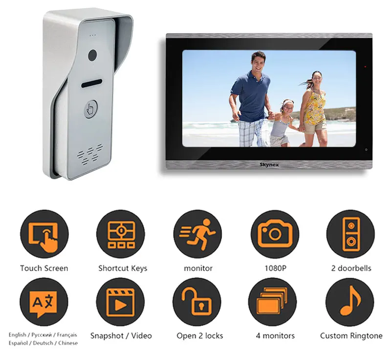 China Skynex Linux-systeem TCP/IP-protocol IP-gebaseerd buitenintercomsysteem voor scholen, zakelijk thuis met camera
