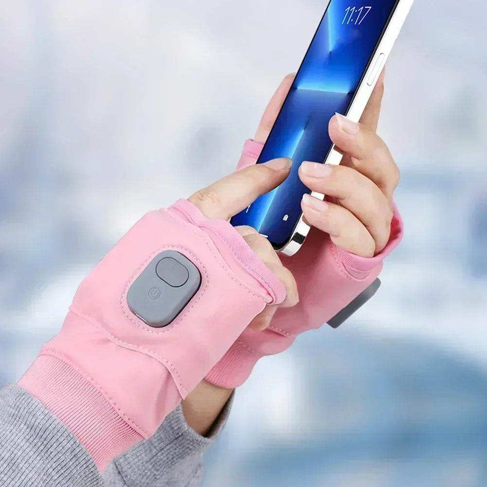 

NEW Smart Thermostatic Heating Fingerless Gloves, Portable Heating Gloves, Rechargeable Hand Warmers for Typing, Women and Men