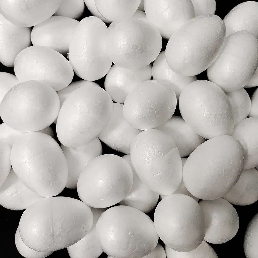 20/50 Stück Bemalbare Schaum-Ostereier für Kinder DIY Weiße Eier Kreatives Ostergeschenk Bastelbedarf Osterdekoration für Zuhause 2026