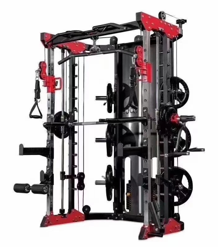 Gym Equipment Power Squat Rack Shoulder Chest Leg Press Smith Machine Multi Functional