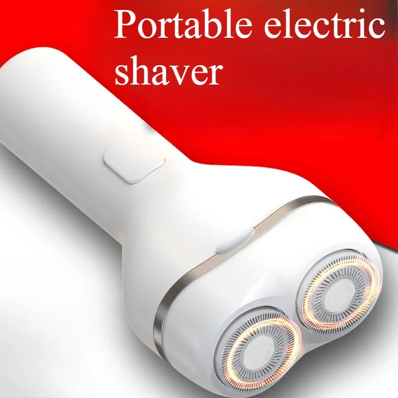 

Перезаряжаемая мужская бритва для бороды, портативная, моющаяся, 360° ° Плавающая бритва для влажного и сухого бритья, двойной режим, моющаяся, со съемными элементами