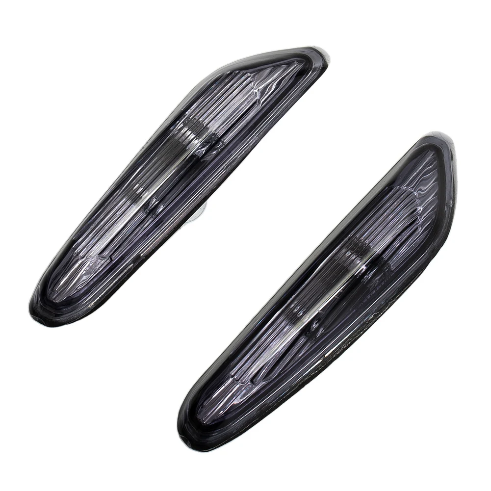 Pair Of Left And Right Side Marker Light Turn Indicator Lamp White Or Gray Without Bulb 12V 55W  For BMW E46 E60 E61 E83