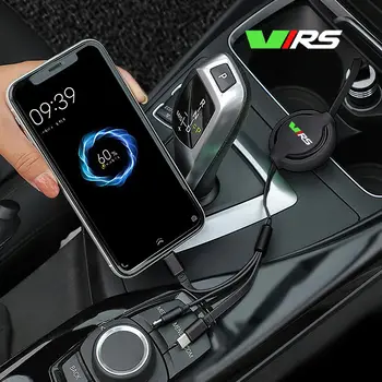 כבל נתונים נשלף 3 ב-1 לרכב USB Type C 100w טעינה מהירה עבור סקודה אוקטביה VRS Kamiq Kodiaq RS פנים הרכב 10 best sales פנים סקודה אוקטביה - №7