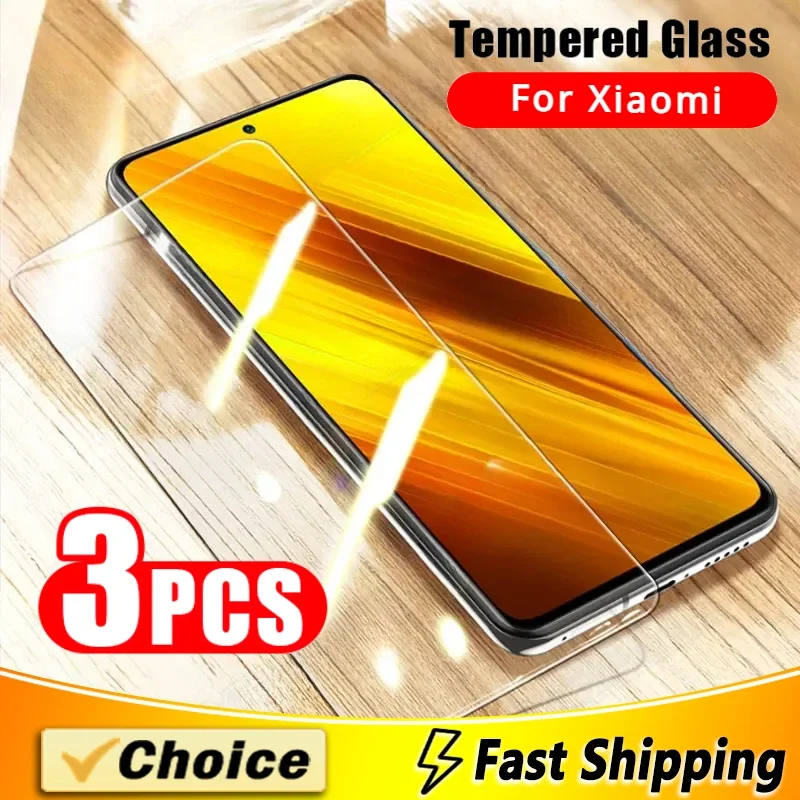 3Pcs Tempered Glass For Xiaomi Mix Max 3 F1 A2 10 Lite 11T Pro Phone Film For Xiaomi 5SPlus 6X 8Se CC9E  Screen Protector