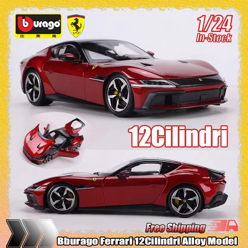 الأسهم الجديدة Bburago 1:24 فيراري 12cilindri سبيكة مصغرة يموت الصب نموذج سيارة محاكاة تحصيل حلية ألعاب مخصصة هدية