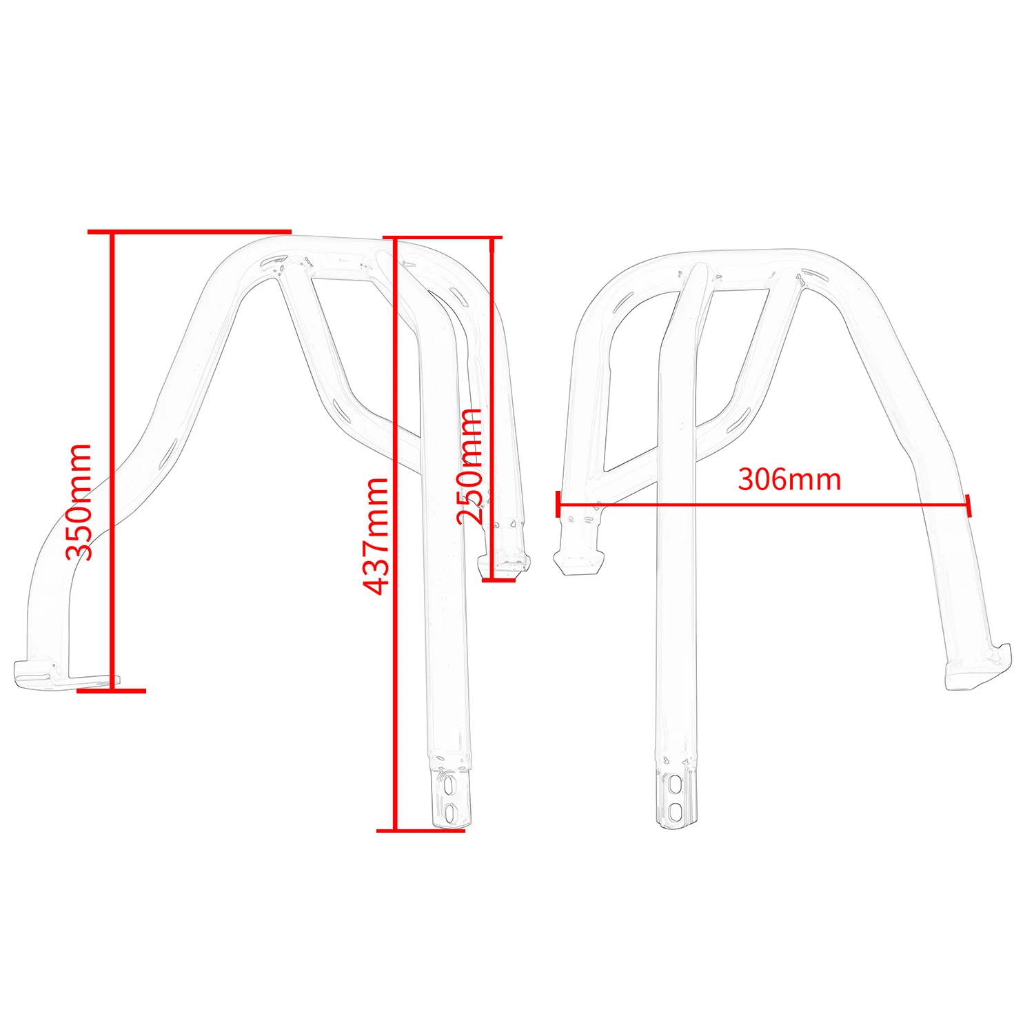 Motorcycle Crash Bar Engine Guard Bumper Frame Protector for HONDA Rebel CMX1100 CM1100 2021-2024 Motorcycles Accessories