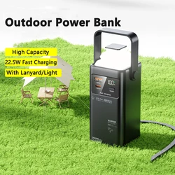 Power Bank 80000mAh Built in Cable 22.5W Fast Charger Powerbank External Battery Pack for iPhone Xiaomi Huawei Samsung Poverbank
