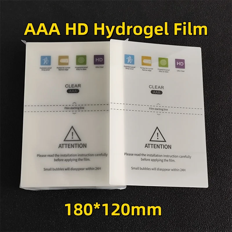 50pcs HD AAA Hydrogel Film For Mobile Phone Protective Film For Machines Clear Flexible Screen Protector For Film Cutter