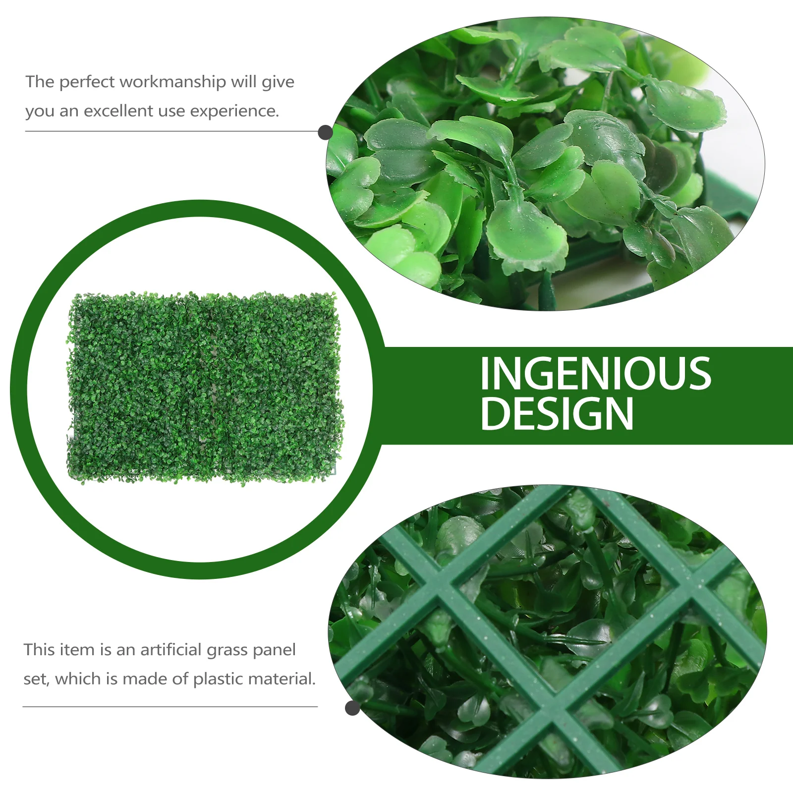 

Faux Plant Wall Panels Artificial Grass Lawn Plastic Garden Decoration Easy Cut No Maintenance Indoor Outdoor Privacy Aesthetic