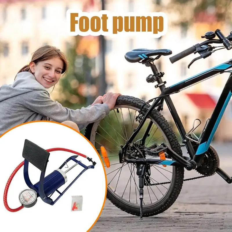 

Foot Pump Tire Inflator With Pressure Gauge Air Pump Portable Tire Pump For Cars Bicycles Motorcycles Balls And Other