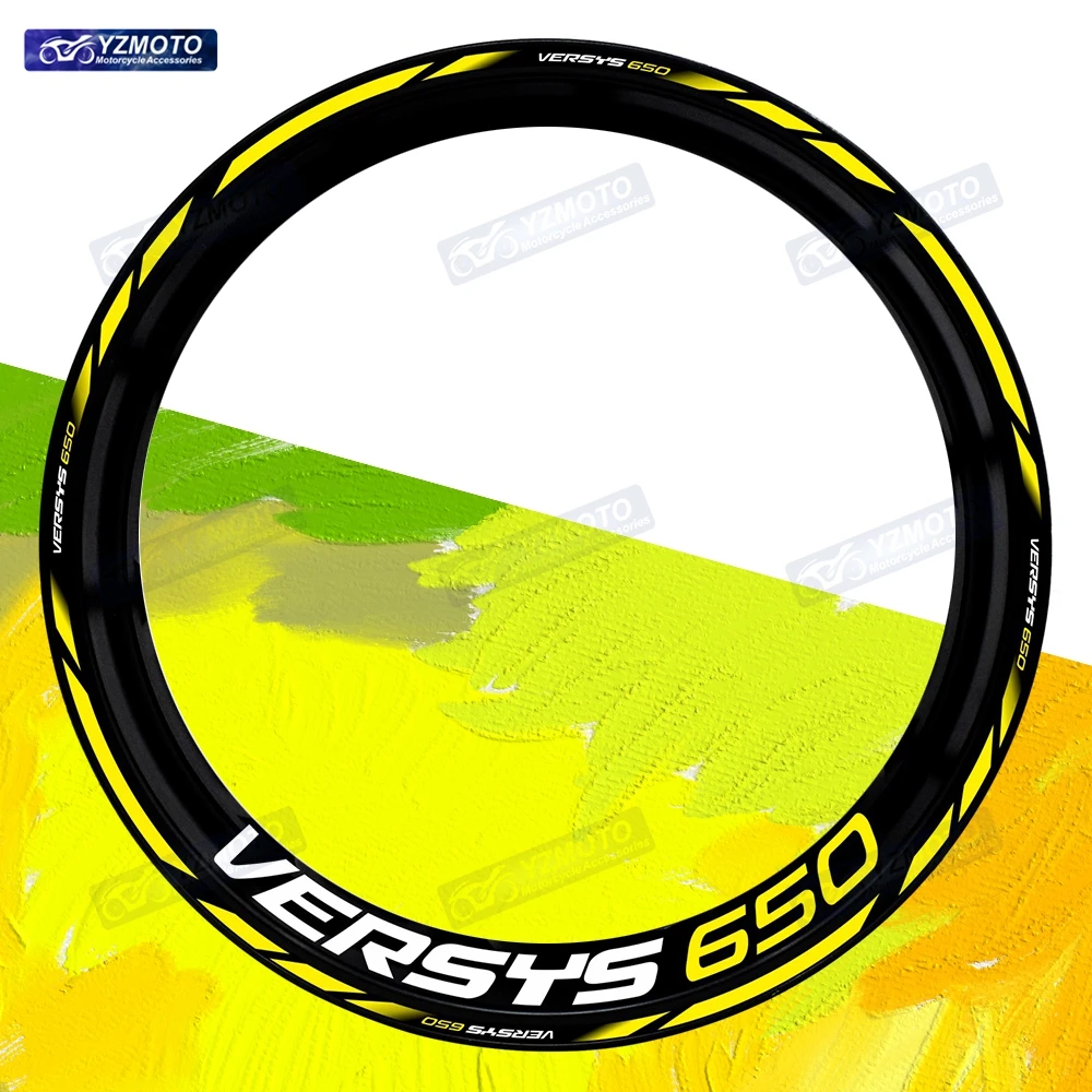 

Для VERSYS 650 гоночный мотоцикл 17-дюймовая наклейка на переднюю и заднюю ступицу колеса, водостойкая светоотражающая наклейка на обод, украшение