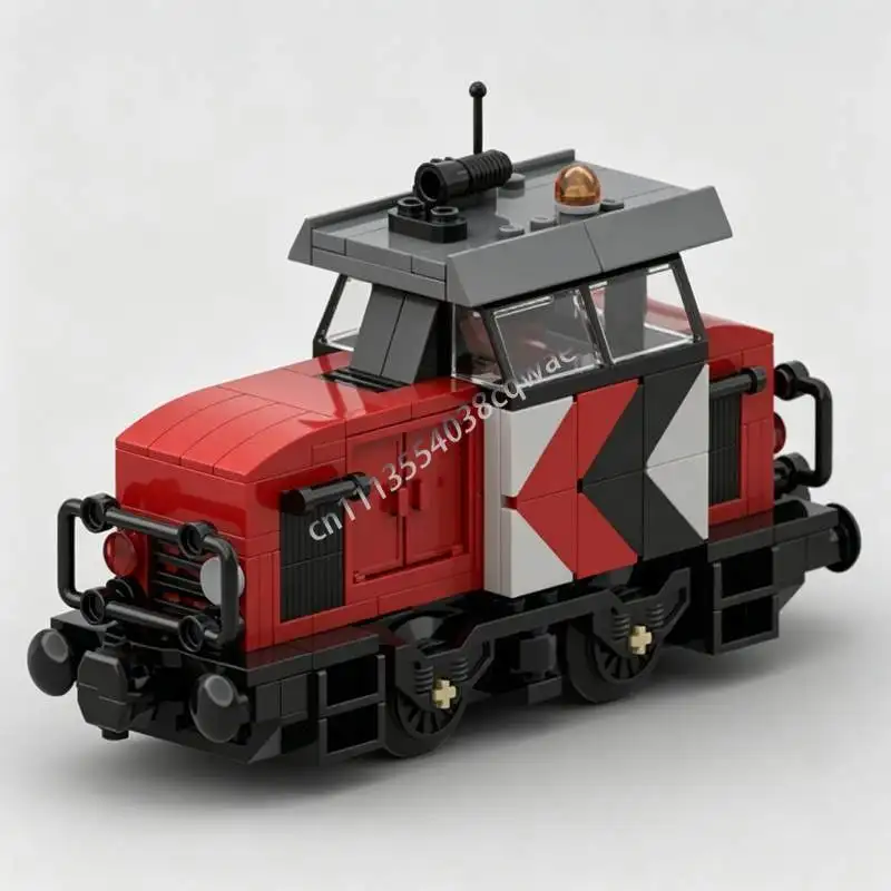 Image of NEU 214-teiliger Harbor Freight Zug Lokomotive MOC Baustein-Set Stadt-Eisenbahn-Modell Individuelles Puzzle DIY Kreatives Montage-Spielzeug Geschenk