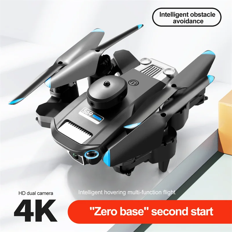 Mini Drone 4K HD Camera Three-sided Obstacle Avoidance Air Pressure Fixed Height Professional Foldable Quadcopter Toys