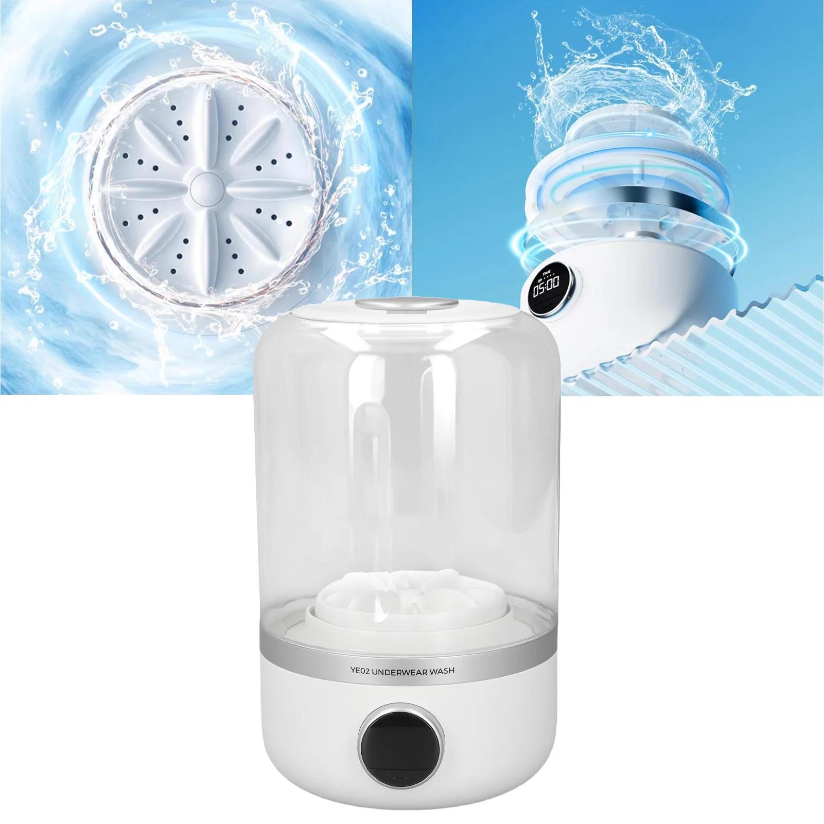 

Socks Washing Machine Underwear Washing Machine Rechargeable Cordless Gentle Underwear Washer for Travelling Camping Dormitory
