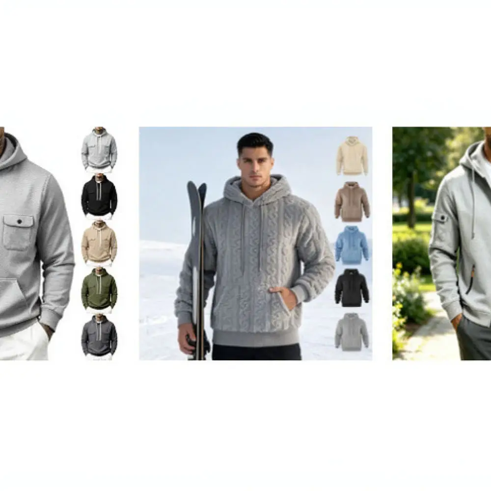 For For AxioGans Mens Fleece Sweatshirt Winter Thermal Pullover Quarter Zip Oversized Casual Sportswear Long Sleeve Loose Top