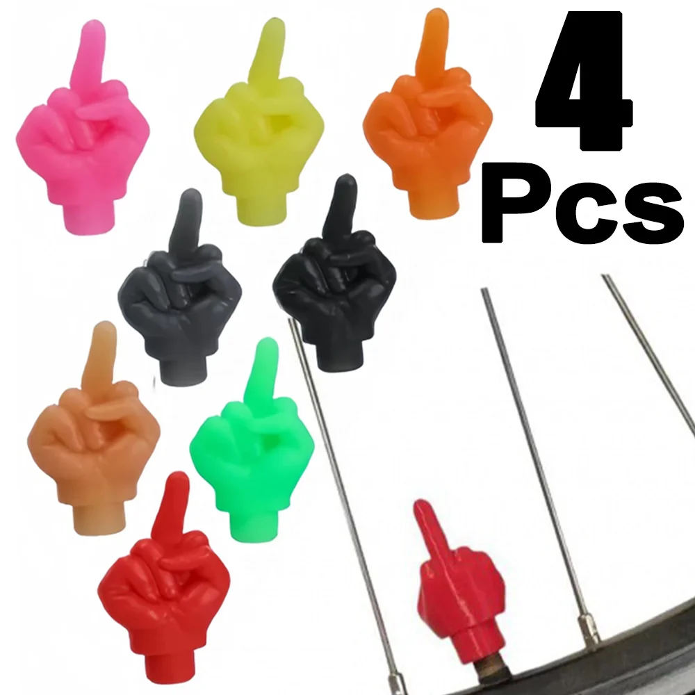 

4/1Pcs Motorcycle Middle Finger Styling Tire Valve Caps Creative Dirtbike Wheels Nozzle Dustproof Motorcycle Tyre Valve Stem Cap