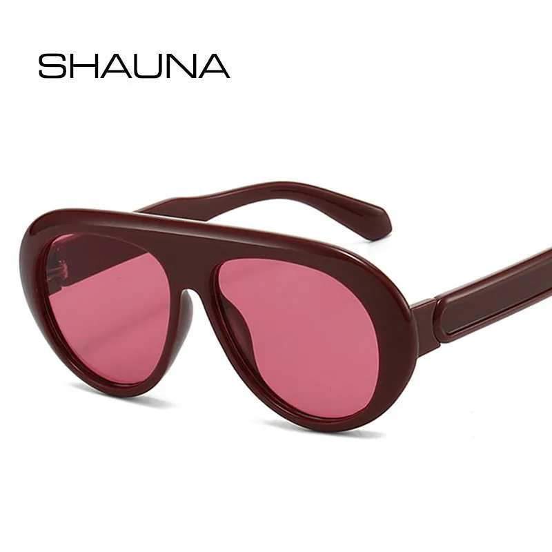SHAUNA Retro Pilot Sunglasses Women Fashion Orange Blue Shades UV400