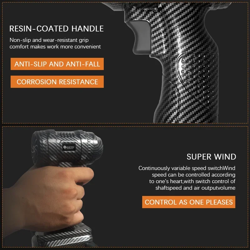 Storm Turbine Hair Dryer For Makita 18V Battery 110000RPM Resin-Coated Handle Brushless Motor Lithium Battery Drive Power Tools