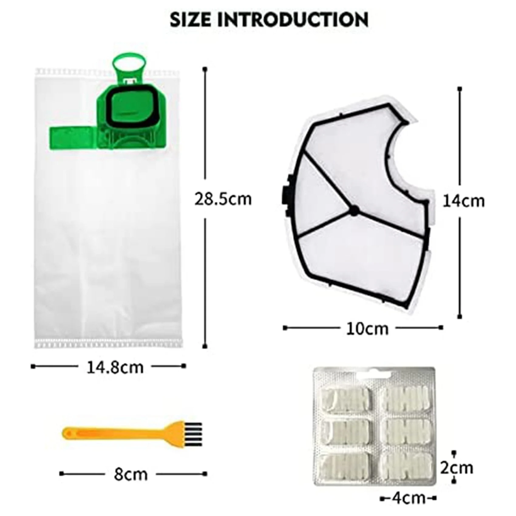 For Kobold Vacuum Cleaner Bag Kit Compatible for Vorwerk Kobold VK140 VK150-B