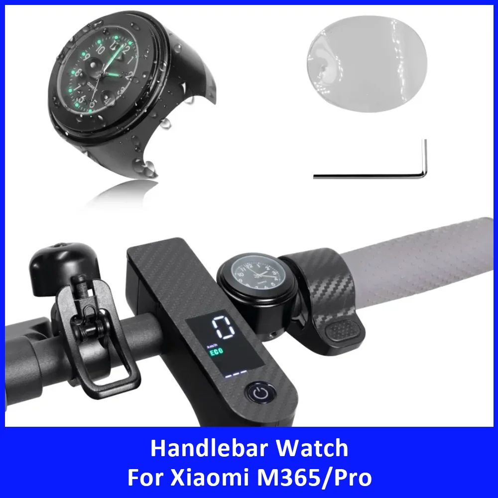 Universal 7Inch 8Inch Handlebar Mount Quartz Clock Watch for Xiaomi M365 1S PRO Aluminum Luminous Clock Scooter Accessories Part