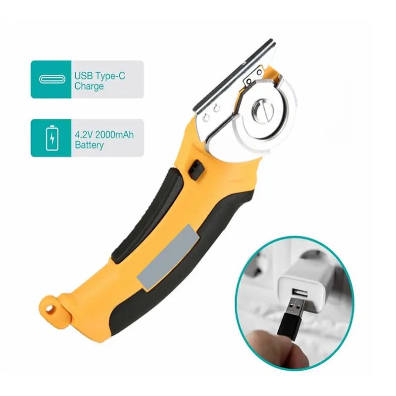 Electric Scissors Rechargeable Cloth Cutting Machine PVC Leather Shears Cutting Portable for Crafts Sewing Cardboard Hand Tool