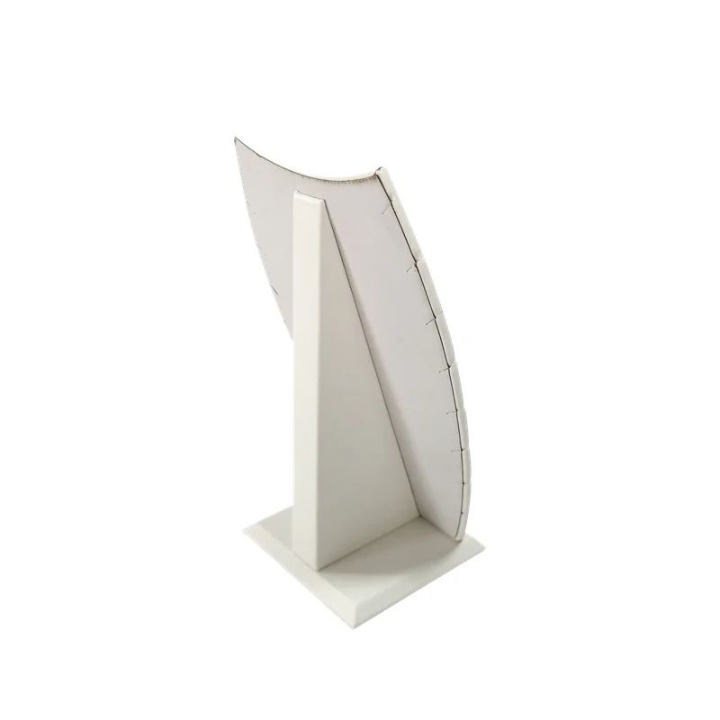 Creative Simple Brushed Leather Necklace Display Stand Jewelry Counter Brushed Leather Display Props Jewelry Display Stand