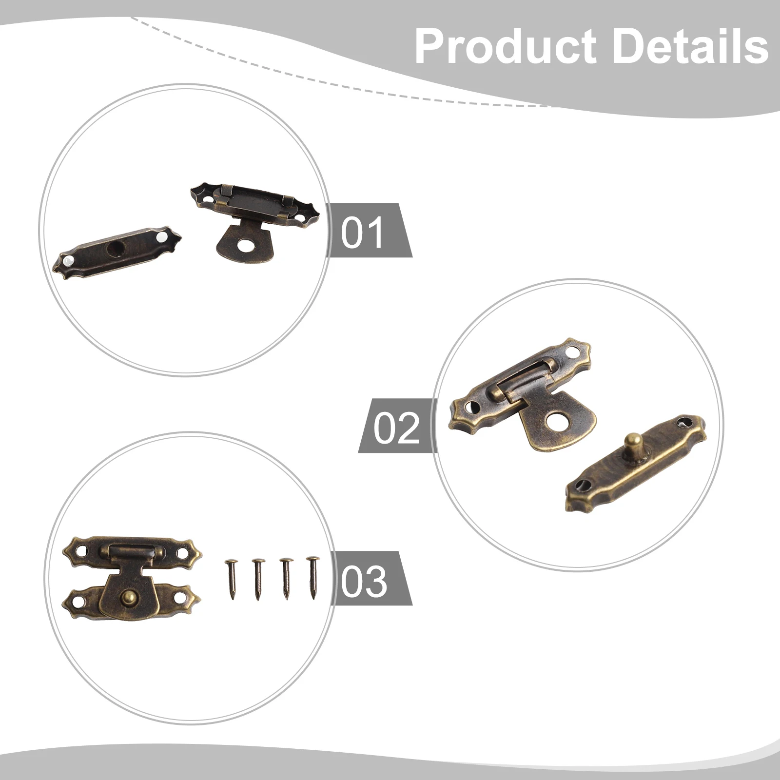 

Строительные ремесла, мелкие вещи, пряжки с винтами, застежка для коробки, фурнитура, железная желтая бронза, улучшение, другие деревянные коробки