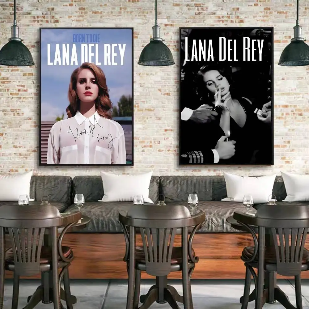 L-Lana Del Singer Reyes ملصقات كلاسيكية عتيقة مقاومة للماء ملصق ورقي للمقهى وبار ديكور المنزل