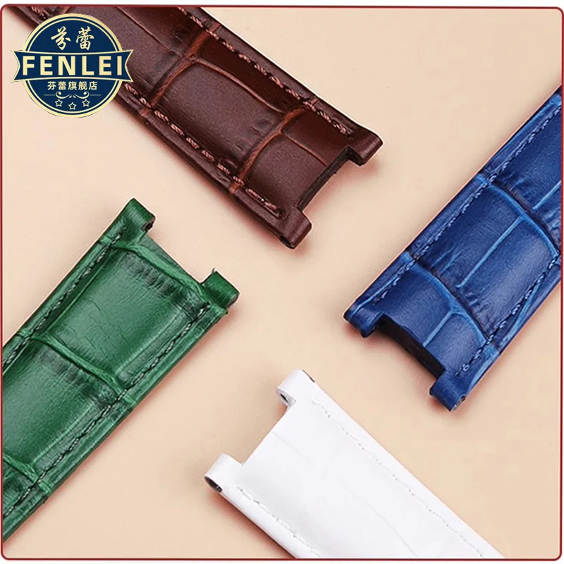 20*12 مللي متر حقق جلد البقر حزام ساعة اليد لساعة مايكل كورس MK6985 6986 2425/2433 2277 حزام (استيك) ساعة الرجال والنساء سوار من الجلد