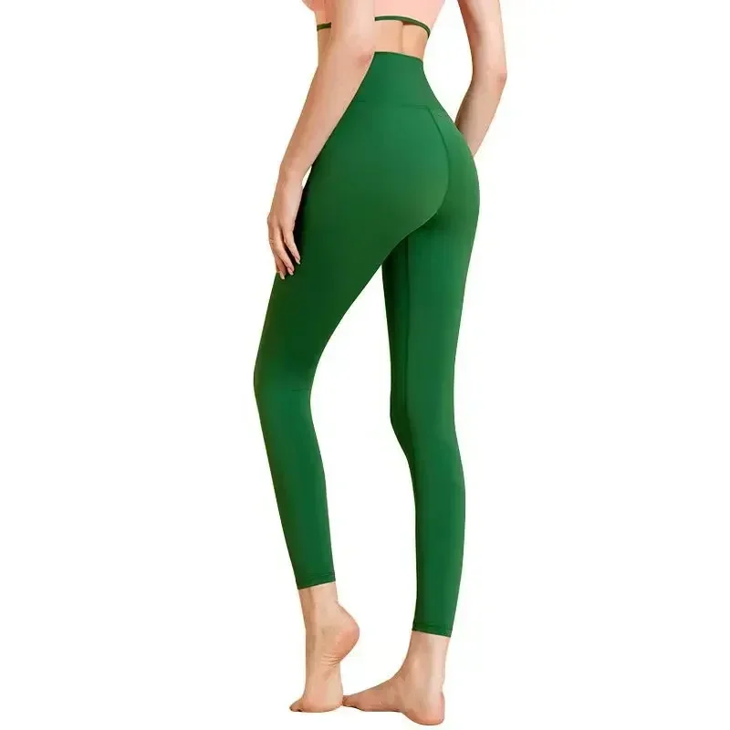 

Autumn Winter Lycra Women Leggings Tight-fitting No Awkward Lines Elastic Buttocks Running Sports Fitness Clothes Yoga Pants