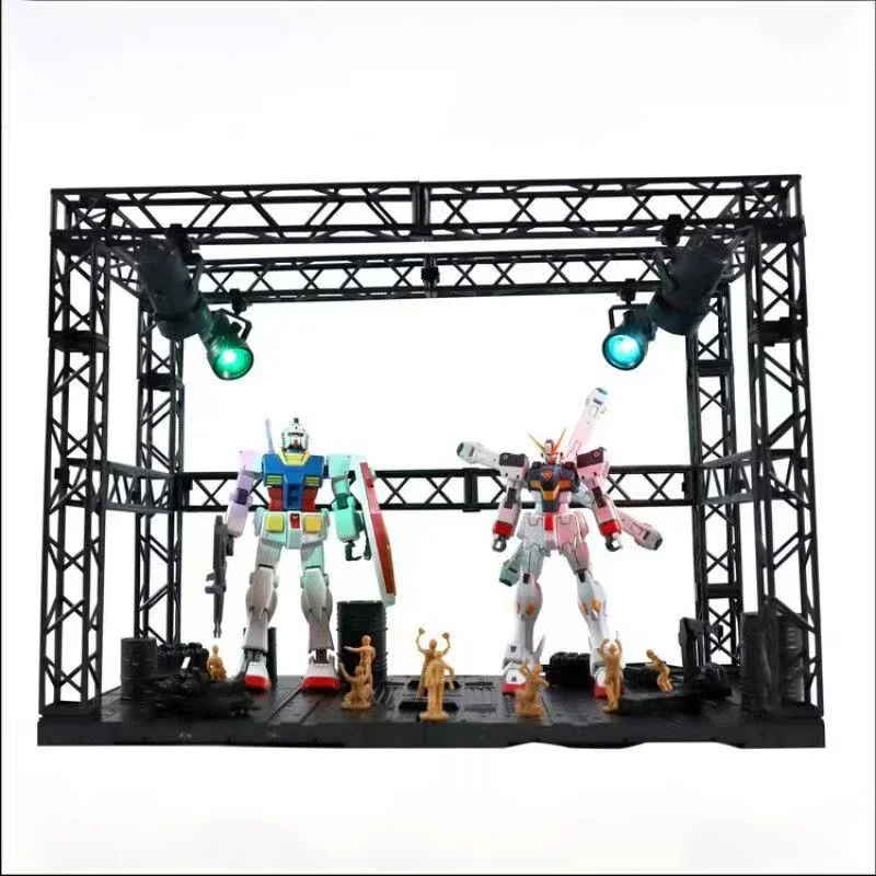 Toys, Models Display Stage Diy Seven-Colour Projection Ambient Lighting Assembly Stage Action Model Scene Restoration Display