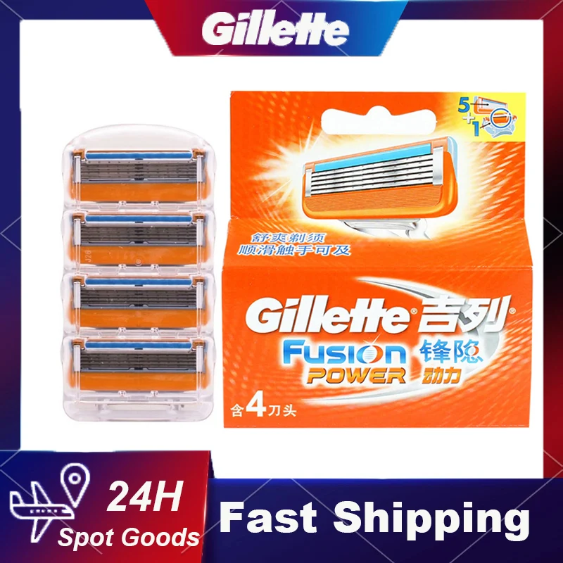 

Gillette Fusion Power Razor Blade 5 Layers Stainless Blades for Electric Shaving Razor Shaver Blades for Men's Face Care