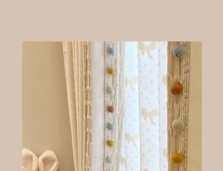 Warme Kinderzimmer-Vorhänge für Mädchen, Prinzessinnen-Zimmer, Chenille-Schlafzimmervorhänge, Verdunkelungsvorhänge in Maßanfertigung, Weißer Tüll, Modernes Fenster-Design – Detail 22