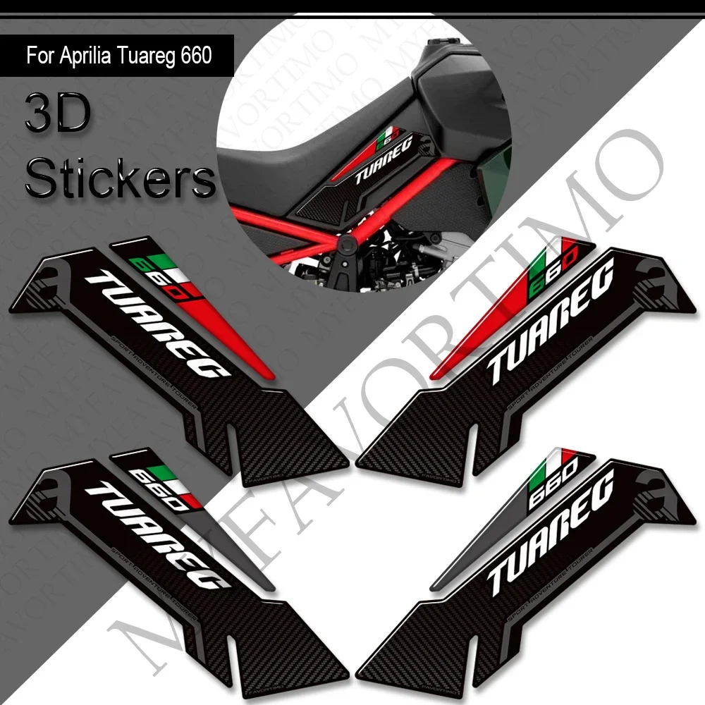 For Aprilia Tuareg 660 RALLY Tank Pad Bike Protection Adventure Handshield Windshield Handguard Stickers Decals 2022 - 2025 2026