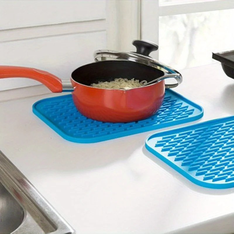 1pc Versatile Silicone Pot Mats - Heat Resistant, Non-Slip Coasters for Table Protection & Kitchen Decor - Durable Placemats