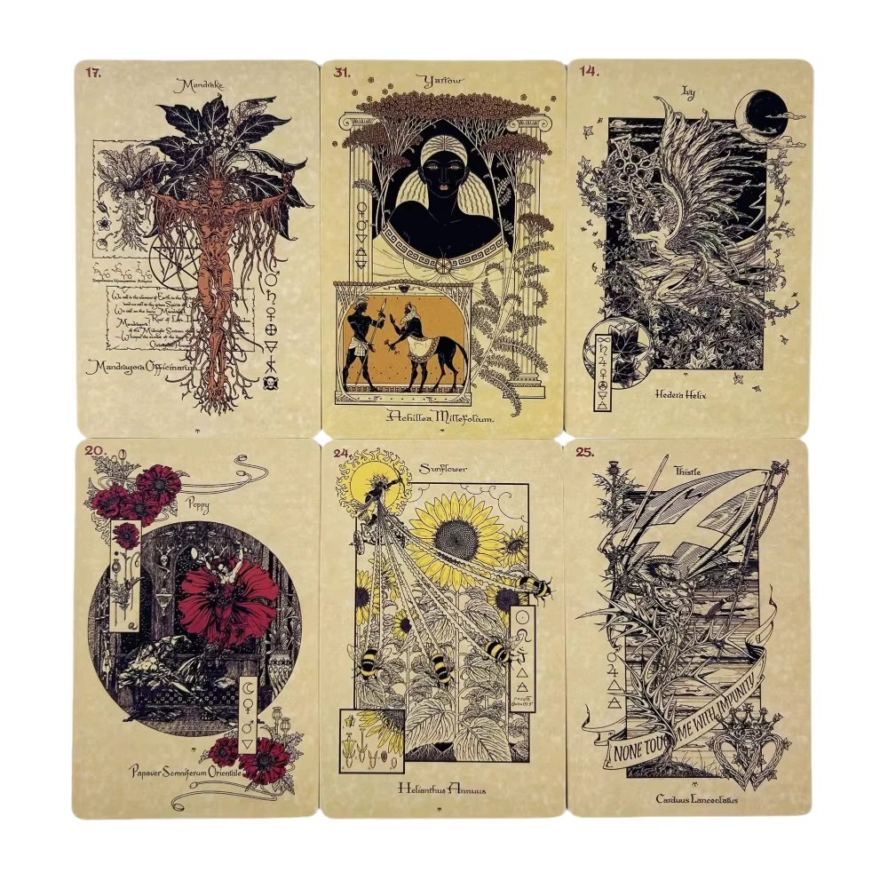 The Magickal Botanical Oracle Cards Um 33 Tarot Inglês Adivinhação Edição Baralho Borad Games