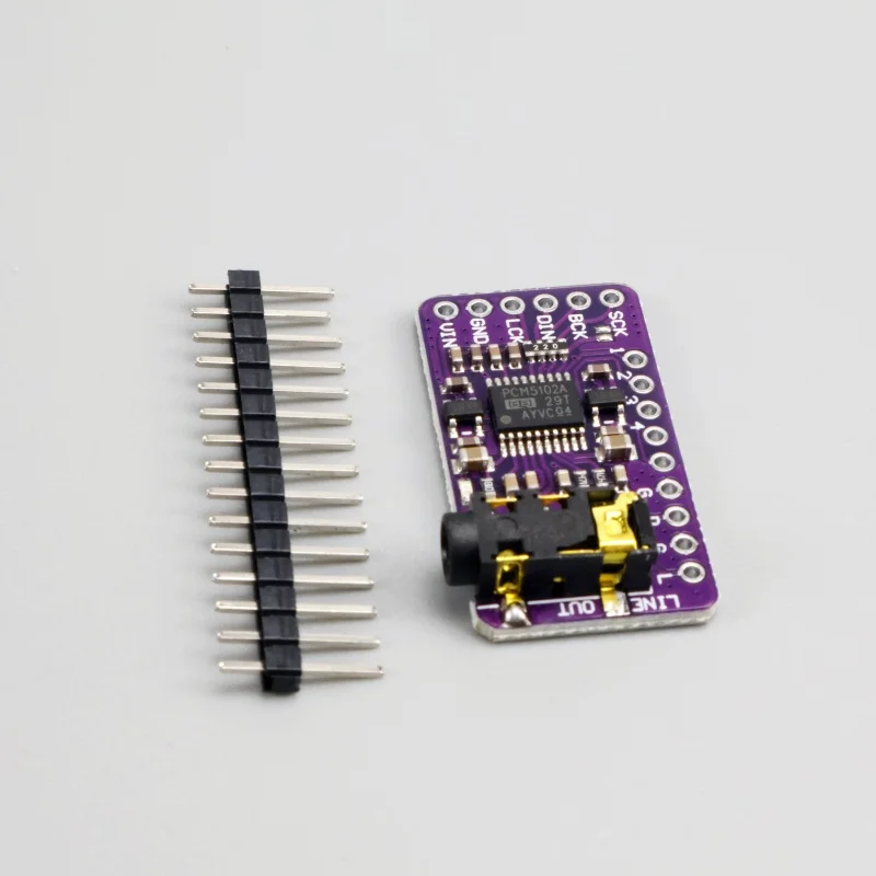 Interface I2S PCM5102A digital to analog converter decoder GY-PCM5102 player module, suitable for Raspberry Pi pHAT board