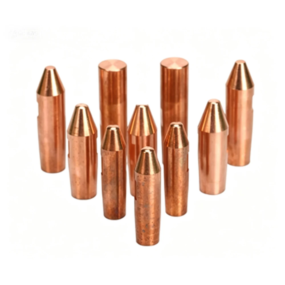 10Pcs Spot Welder Tips 13x45/13x50/13x60/20x60mm High Hardness Resistance Welding Electrode Pneumatic Spot Welder Electrode Head