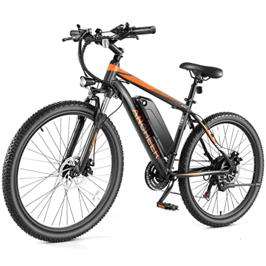 

Electric Mountain Bike for Adults 26 Sunshine Ebike with 750W Peak Motor 55 Miles Range 20-22MPH Speed 48V/374Wh Battery 7/21Sp