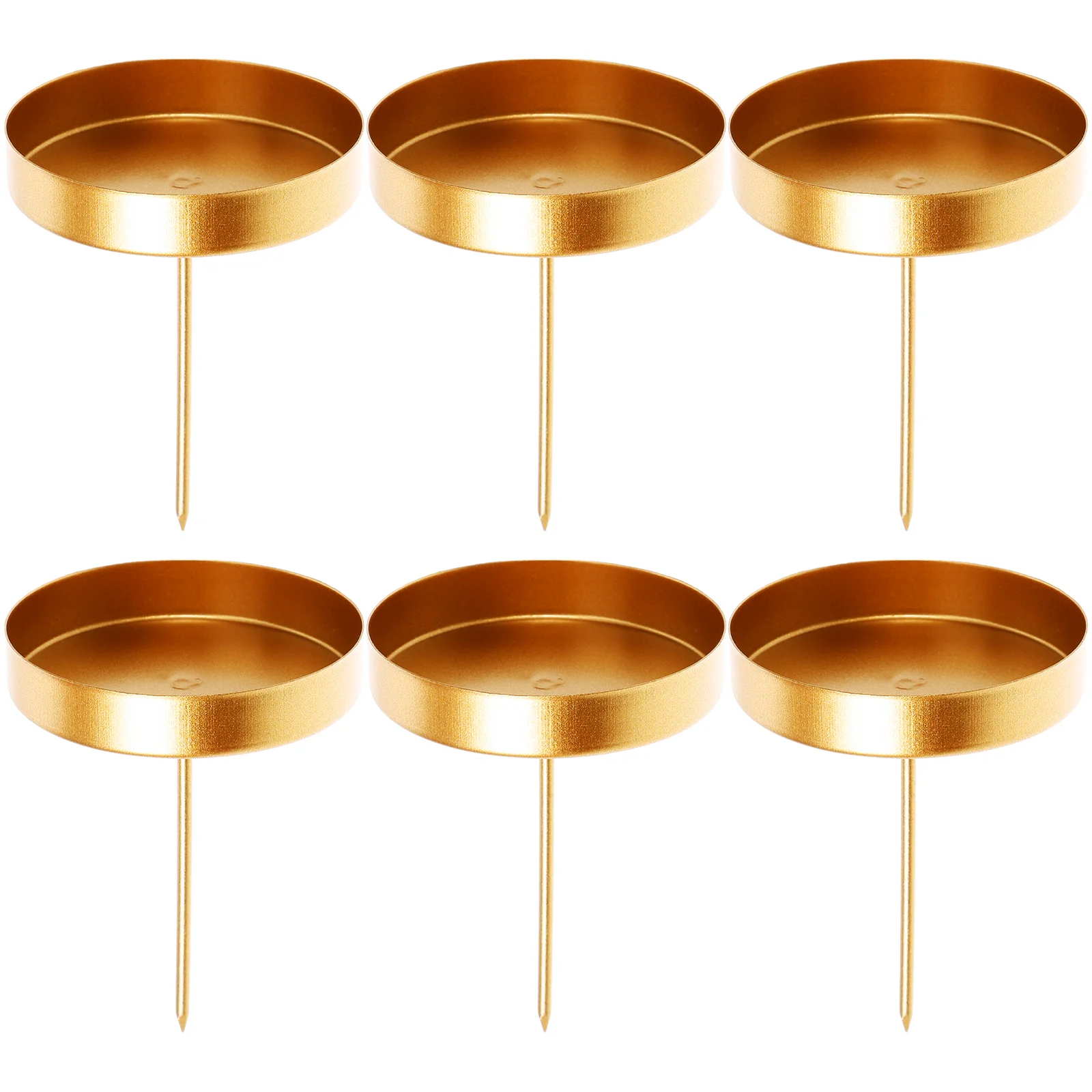

6 Pcs Iron Holder Metal Plate Stand Taper Decor Christmas Party Home nament Unique Design Lasting Use