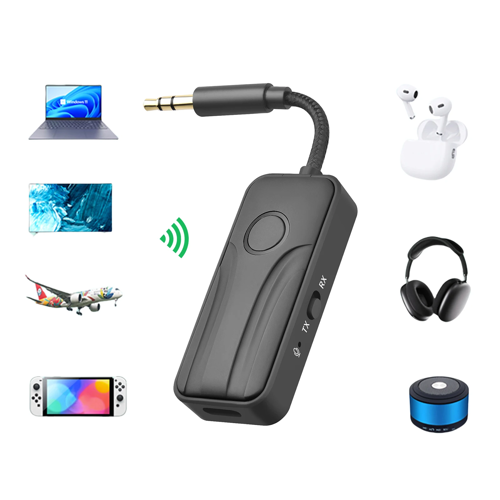 transmissor-e-receptor-de-Audio-bluetooth-60-aux-2-em-1-adaptador-sem-fio-35mm-com-microfone-musica-hifi-estereo-para-carro-tv-pc-esteira