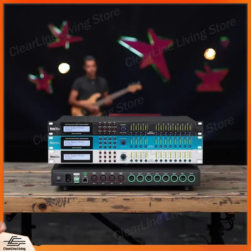 4 In 8 Out DSP Processor Car Audio Digital Signal Processor Remote Control Sound System Equalizer Amplifier Auto Stereo