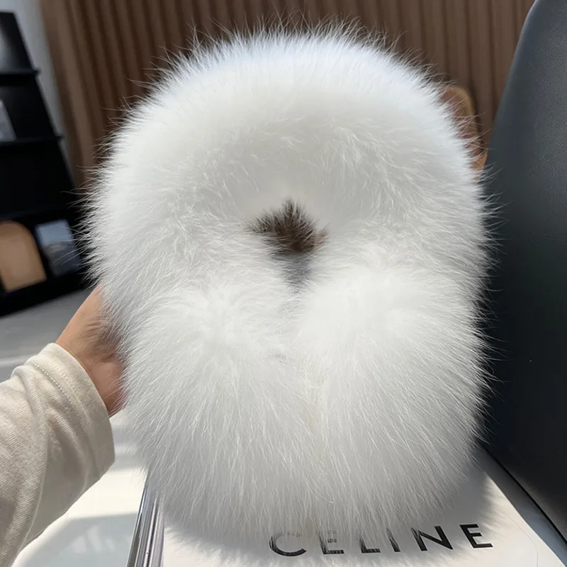 Echt Vossenbont Oorbeschermer Pluche Oor Cover Winter Warm Gehoorbescherming Mode Oor Tas Vrouwelijke Pluizige Oorbeschermer Oor Cover Echt Bont Oorbeschermer
