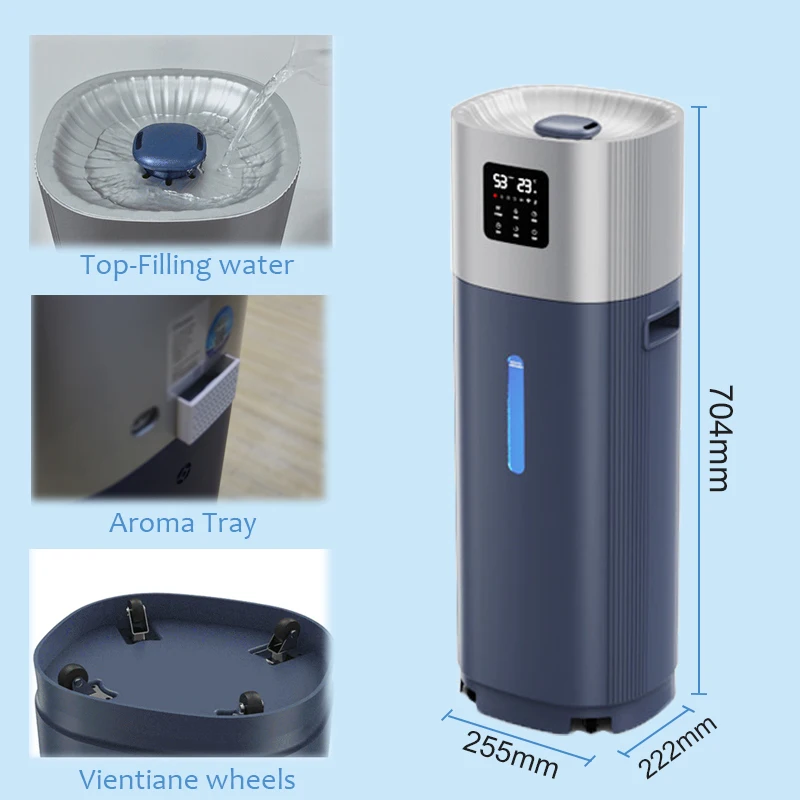 2025 مرطب واي فاي ذكي 18 لتر - مرطب رذاذ بارد ذو سعة كبيرة مع التحكم في تطبيق Tuya