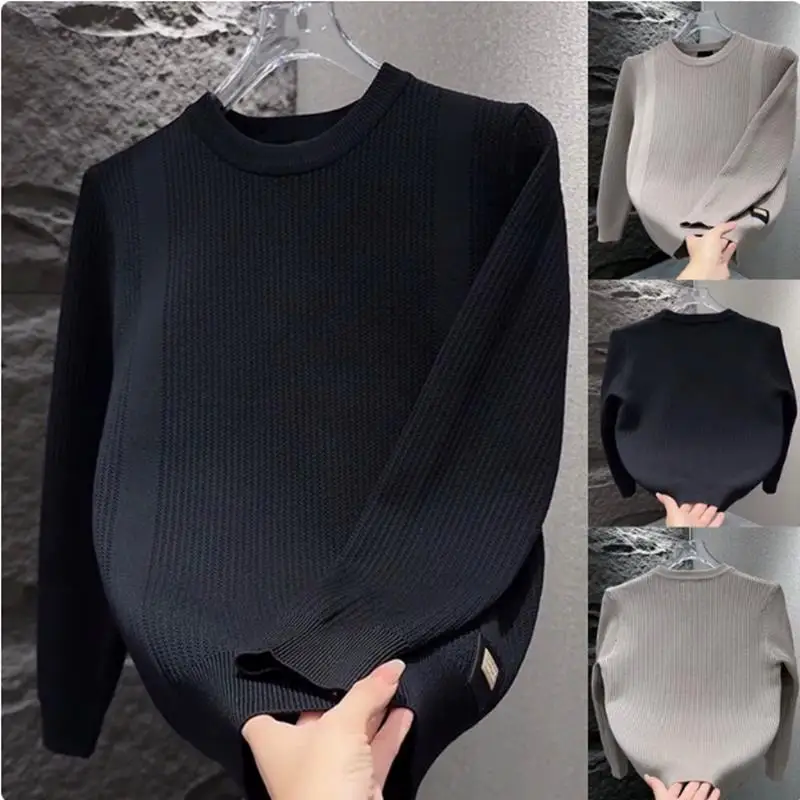 

Men's Slim Fit round Ne Knitwear Casual Sle Color Polyester Fiber Soft Comfortable Faionable Autumn Winter Sweater