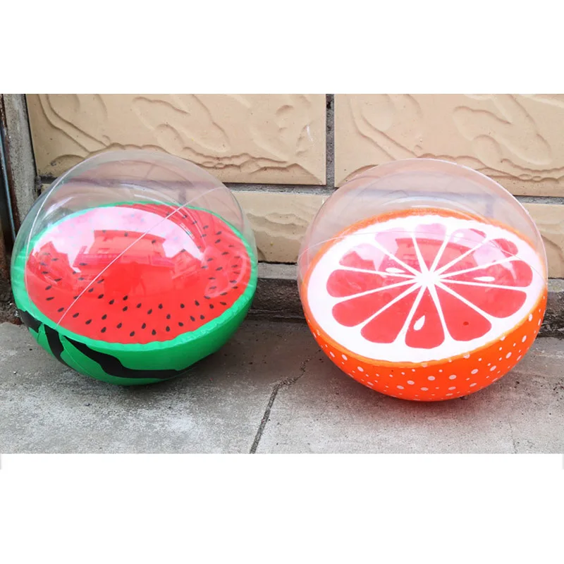 90cm 3D Inflatable Watermelon Orange Shape Beach Party Ball Summer Swimming Pool Water Balloons Beach Sport Ball Fun Float Toys