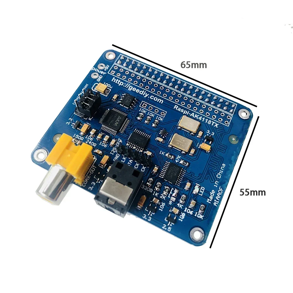Nvarcher AK4118-TX محوري الألياف البصرية I2S إخراج المجلس تصل إلى 24bit 192K VOLUMIO MOODEF ل التوت بي 2B 3B 3B + 4B